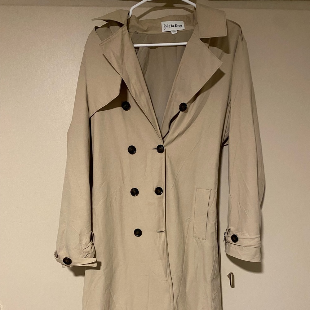 Light tan trench coat